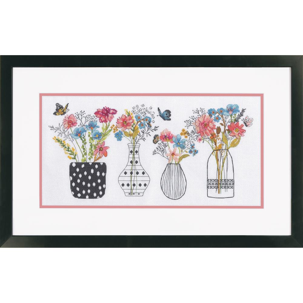 (image for) Wildflower Vases Counted Cross Stitch Kit